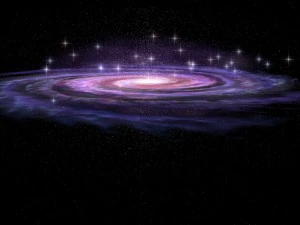 spiral galaxy in deep space 3D Model