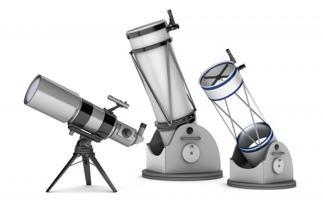 telescopes refractor and reflector system Model 3D .c4d .max .obj .3ds .fbx .stl .blend 