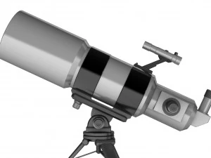 refrator de telesc&oacute;pios e sistema refletor Modelo 3D