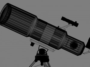 telescopes refractor and reflector system Model 3D