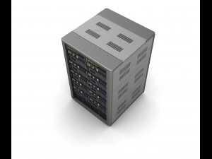 modern server storage database 3D Model