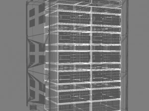 modern server storage database 3D Model