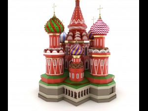 moscow cathedral russian famous symbol 3D Model