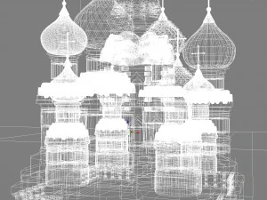 moscow cathedral russian famous symbol 3D Model