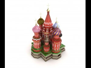moscow cathedral russian famous symbol 3D Model