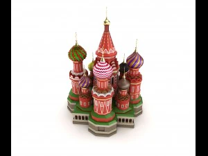 moscow cathedral russian famous symbol 3D Model