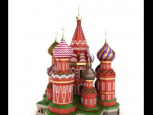 moscow cathedral russian famous symbol 3D Model
