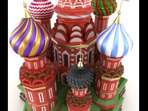 moscow cathedral russian famous symbol 3D Model