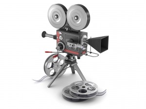 vintage movie camera and film 3D Model