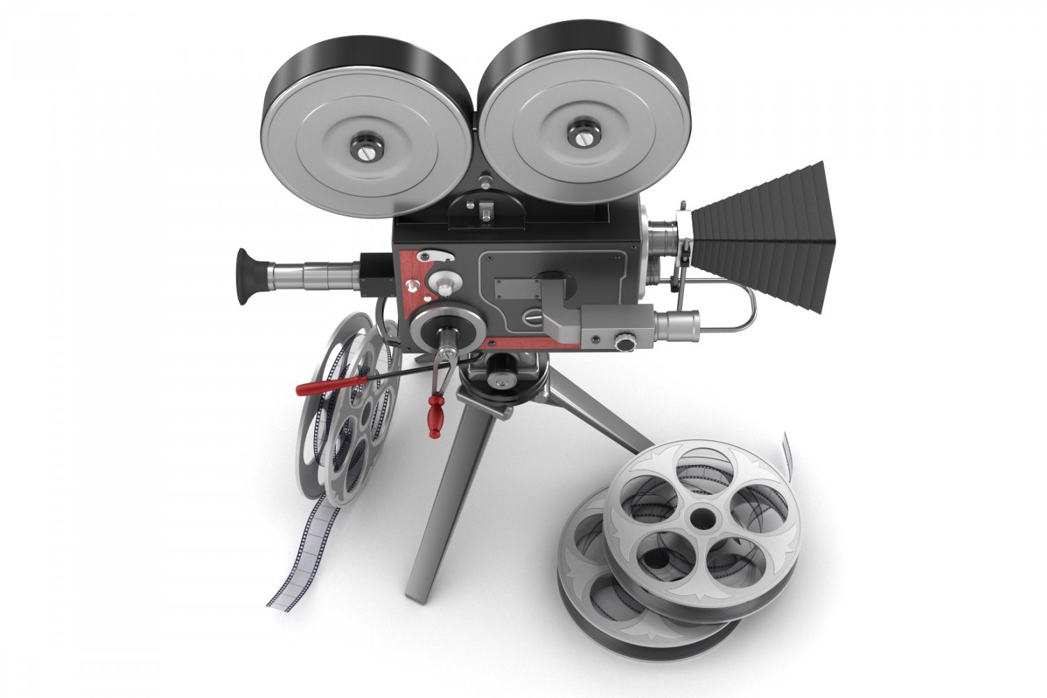 Old Fashioned Movie Camera 3D Model Photoshop | C4D FBX OBJ CGI