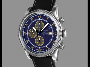 chronograph wrist watch my own design 3D Model