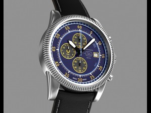 chronograph wrist watch my own design 3D Модель