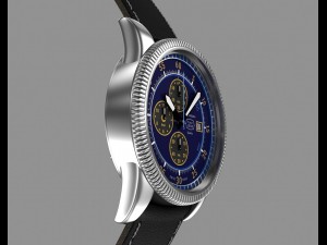 chronograph wrist watch my own design 3D Модель