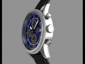 chronograph wrist watch my own design 3D Модель
