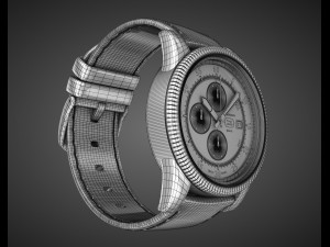 chronograph wrist watch my own design 3D Модель