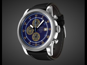chronograph wrist watch my own design 3D Модель