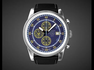 chronograph wrist watch my own design 3D Model