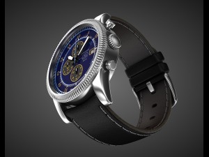 chronograph wrist watch my own design 3D Модель