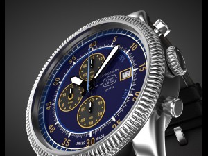chronograph wrist watch my own design 3D Модель