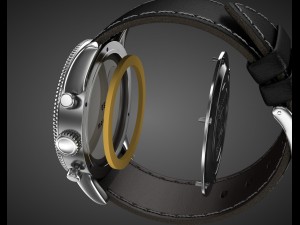 chronograph wrist watch my own design 3D Модель