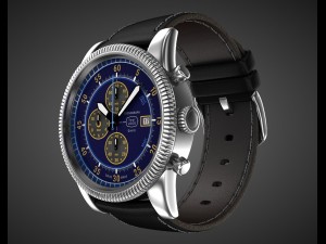 chronograph wrist watch my own design 3D Модель