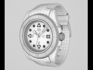 diver wrist watch my own design 3D 모델