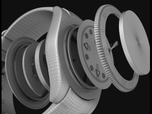diver wrist watch my own design 3D 모델