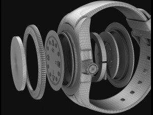 diver wrist watch my own design 3D 모델