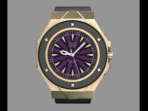 rel&oacute;gio de pulso moderno meu pr&oacute;prio design Modelo 3D