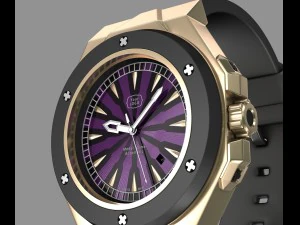 rel&oacute;gio de pulso moderno meu pr&oacute;prio design Modelo 3D