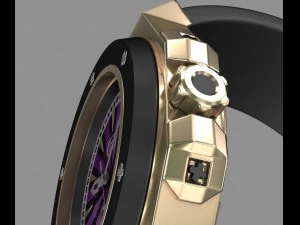 rel&oacute;gio de pulso moderno meu pr&oacute;prio design Modelo 3D