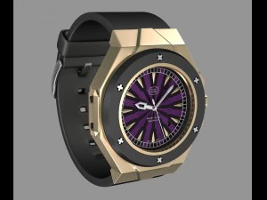 rel&oacute;gio de pulso moderno meu pr&oacute;prio design Modelo 3D