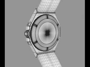 rel&oacute;gio de pulso moderno meu pr&oacute;prio design Modelo 3D
