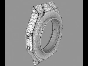 rel&oacute;gio de pulso moderno meu pr&oacute;prio design Modelo 3D