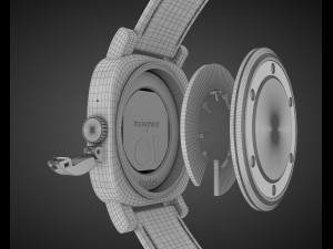 aviator wrist watch my own design 3D मॉडल