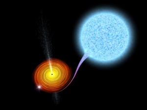 black hole absorbs star in deep space 3D 模型