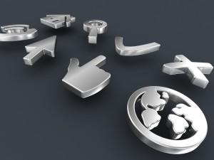web 3d icons set Model 3D