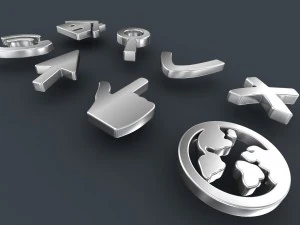 zestaw ikon 3d sieci web Model 3D