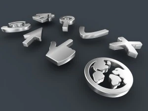 zestaw ikon 3d sieci web Model 3D