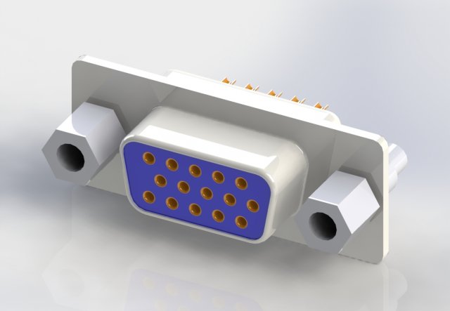 d-sub high density connectors Modèle 3D .c4d .max .obj .3ds .fbx .stl .blend 