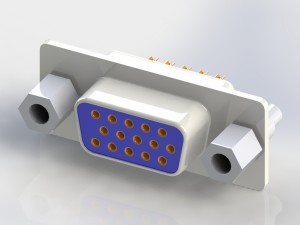 d-sub high density connectors Model 3D