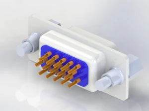 d-sub high density connectors 3D Model
