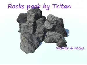 rocks pack low-poly Modelo 3D