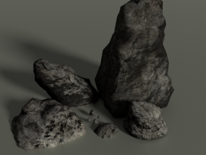 rocks pack low-poly 3D-Modell