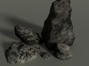 rocks pack low-poly 3D Model