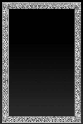 frame with a pattern in the celtic style 3D Model .c4d .max .obj .3ds .fbx .stl .blend 