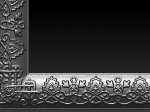 frame with a pattern in the celtic style 3D Model