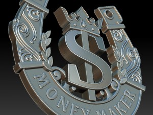 horseshoe with symbol of dolar 3D Model