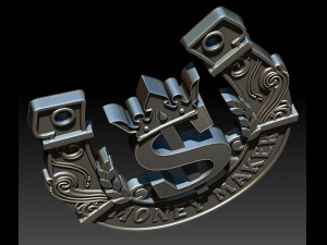 horseshoe with symbol of dolar 3D Model