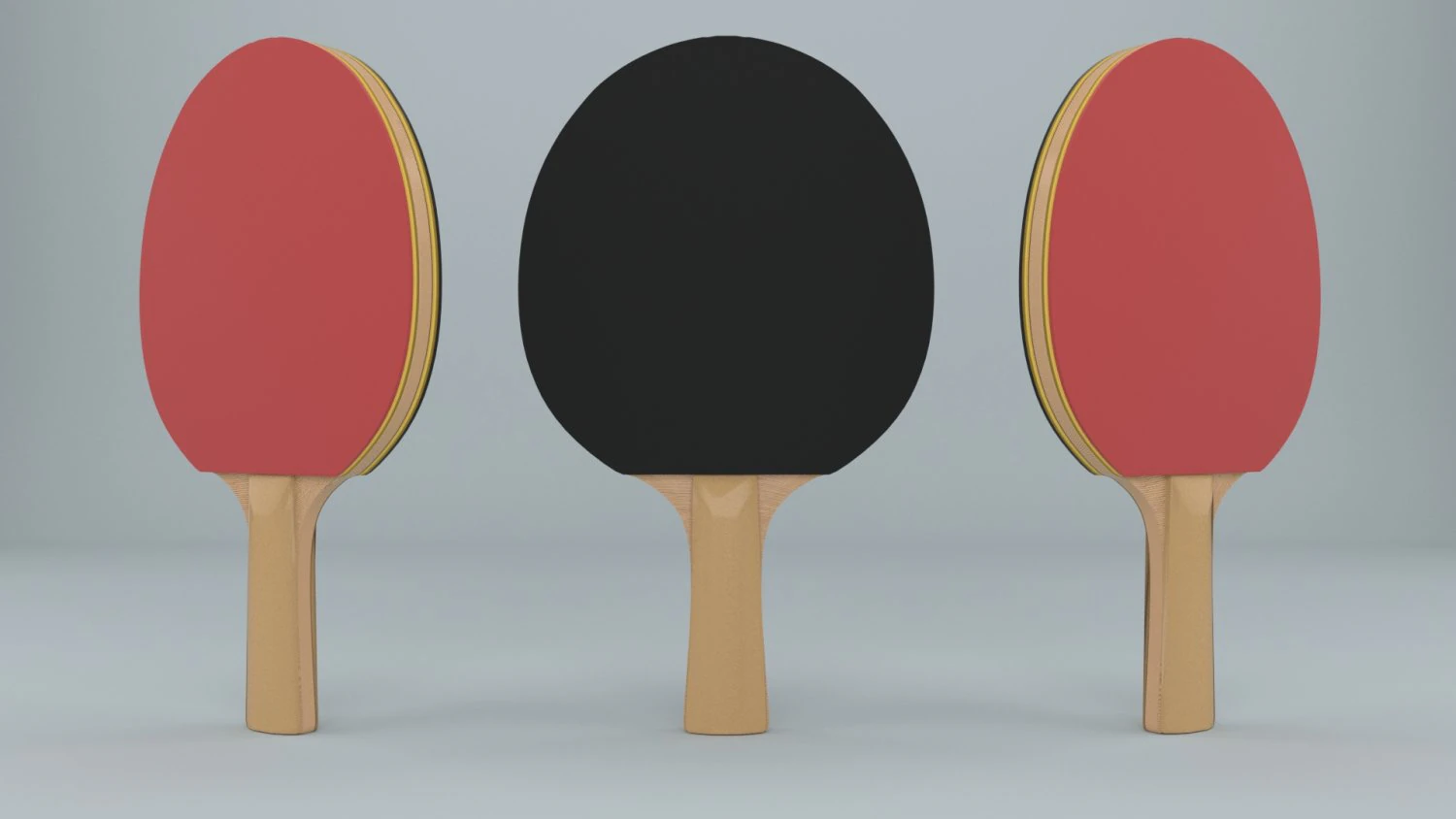 ping pong paddle 3D Model .c4d .max .obj .3ds .fbx .stl .blend 